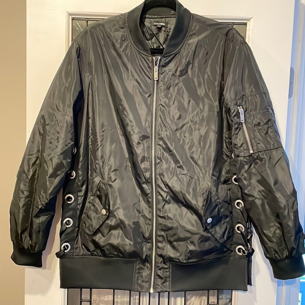Fashionova Laced Up Bomber Jacket Size XL
